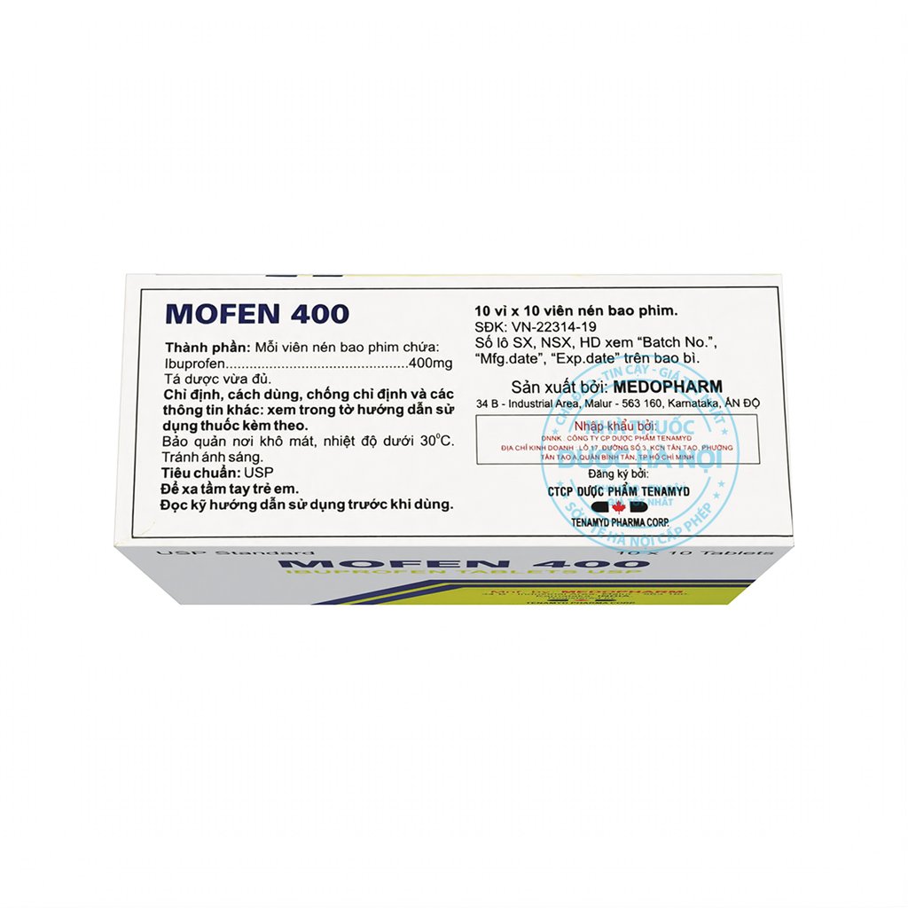 Mofen 400 (Hộp 10 vỉ x 10 viên)