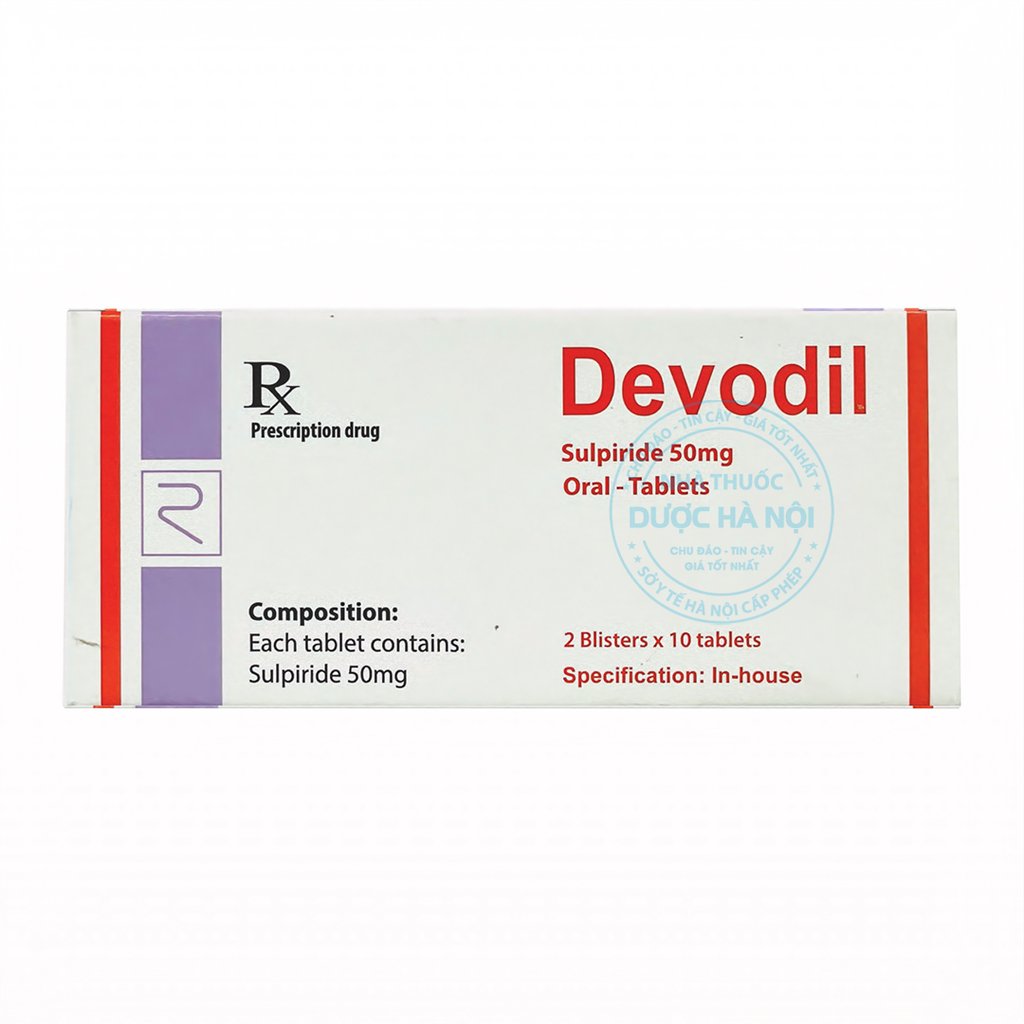 Devodil 50mg (1 Hộp x 2vi/ 20 Viên)