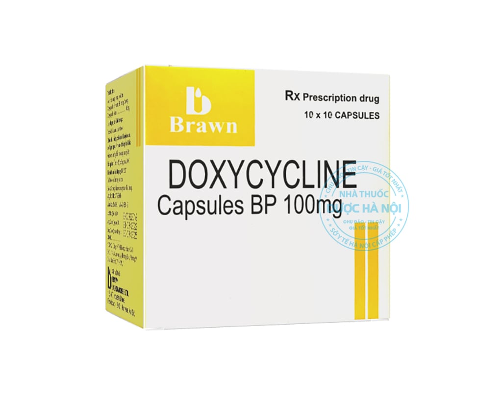 Doxycycline 100mg (1 Hộp x 10 vỉ)