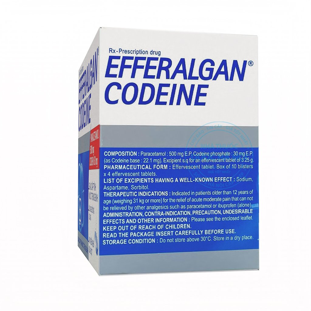 Efferalgan Codein (1 Hộp x 10 Vỉ/ 40 viên)