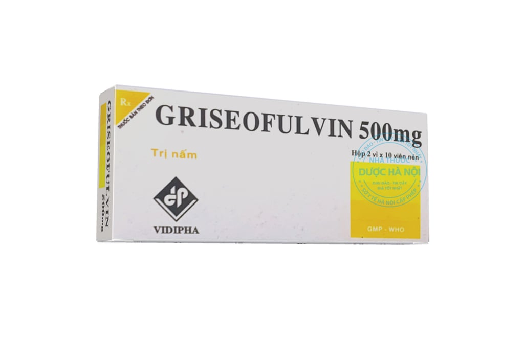 Griseofulvin 500mg (Hộp x2 vỉ)