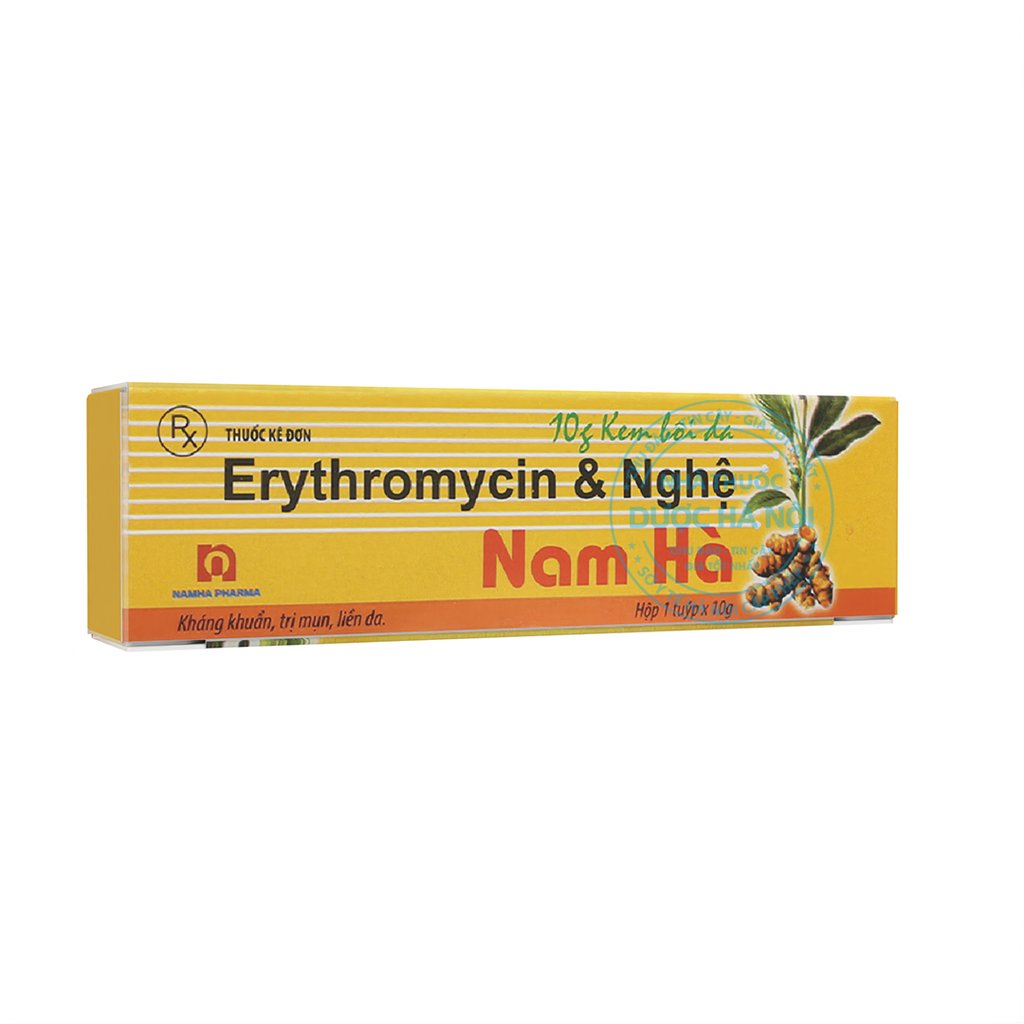 Kem bôi da Erythromycin & Nghệ Nam Hà