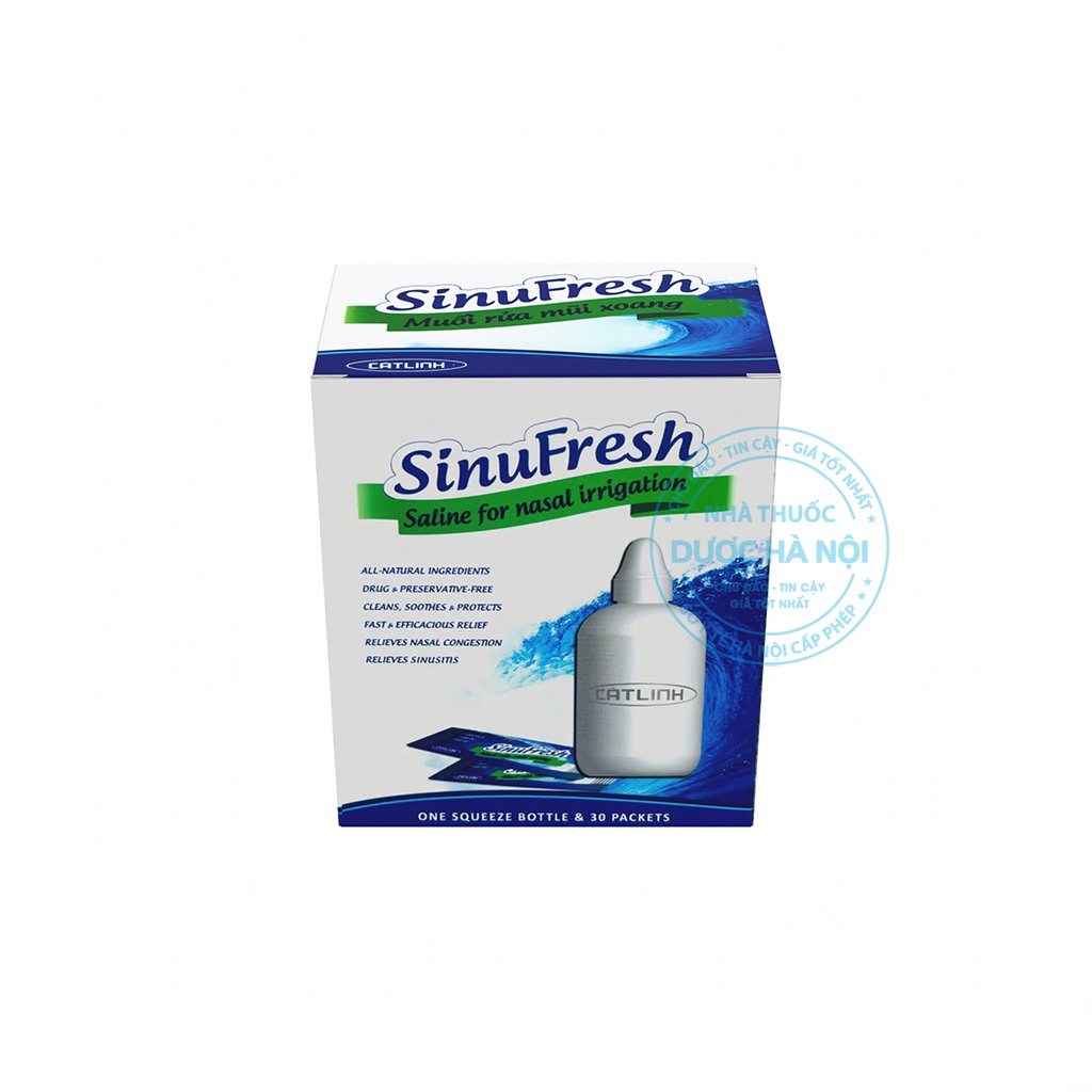 Muối rửa mũi xoang SinuFresh hỗ trợ làm sạch khoang mũi