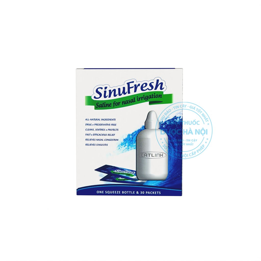 Muối rửa mũi xoang SinuFresh hỗ trợ làm sạch khoang mũi