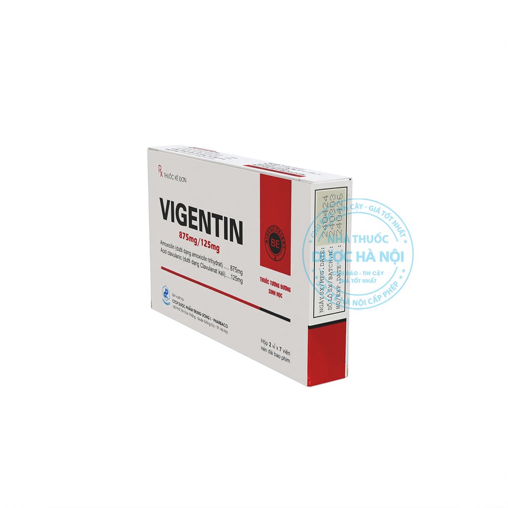 Thuốc Vigentin 875mg/125mg Pharbaco