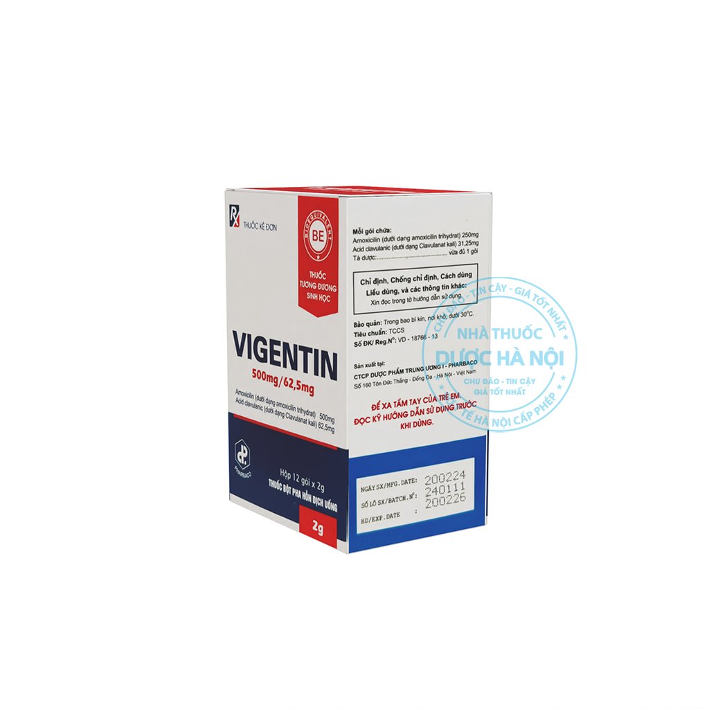 Thuốc kháng sinh Vigentin 250mg/31.25mg