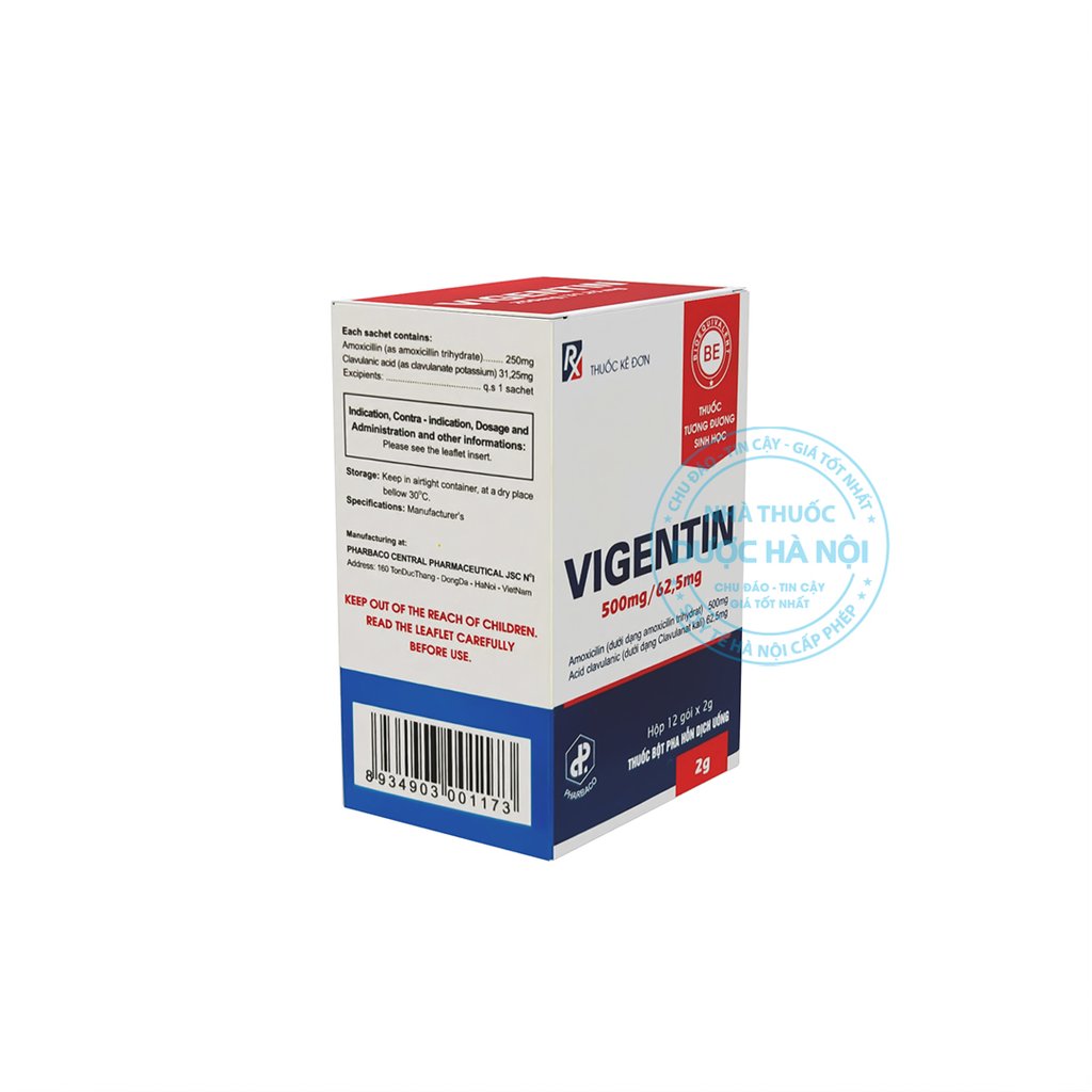 Thuốc kháng sinh Vigentin 250mg/31.25mg