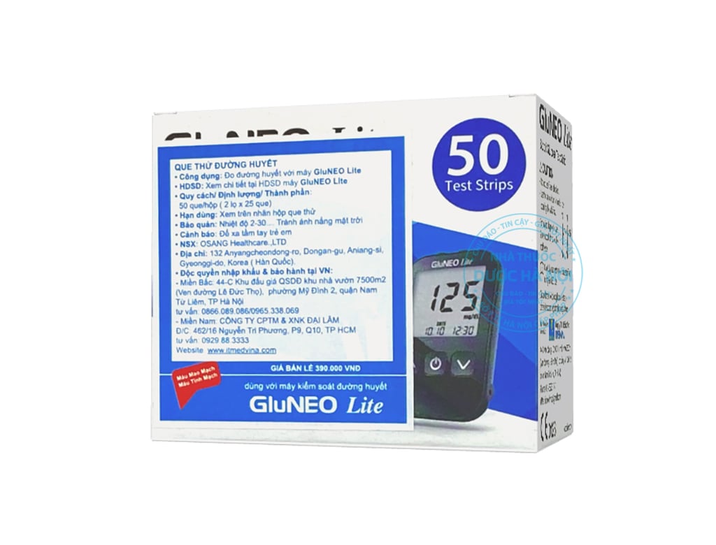 Que thử đường huyết GluNEO Lite