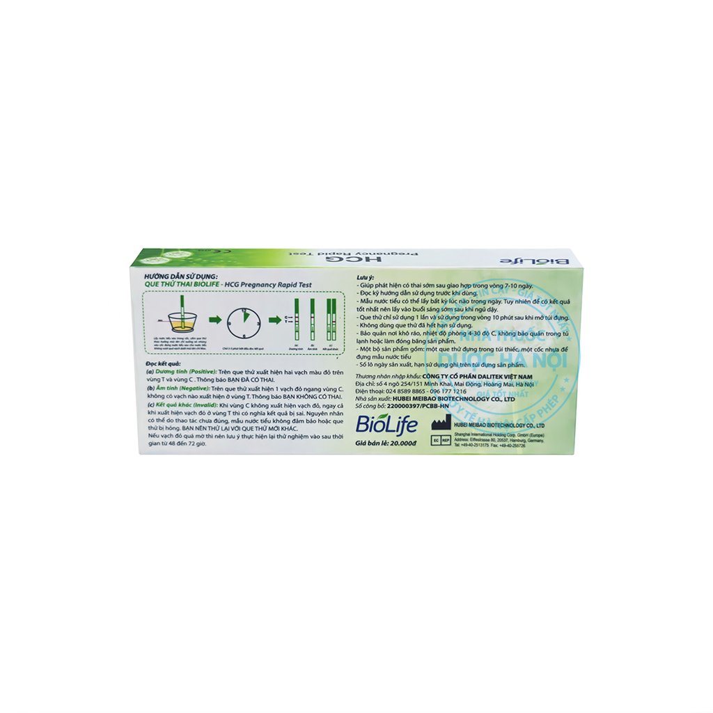 Que thử thai Biolife HCG Pregnancy Rapid Test