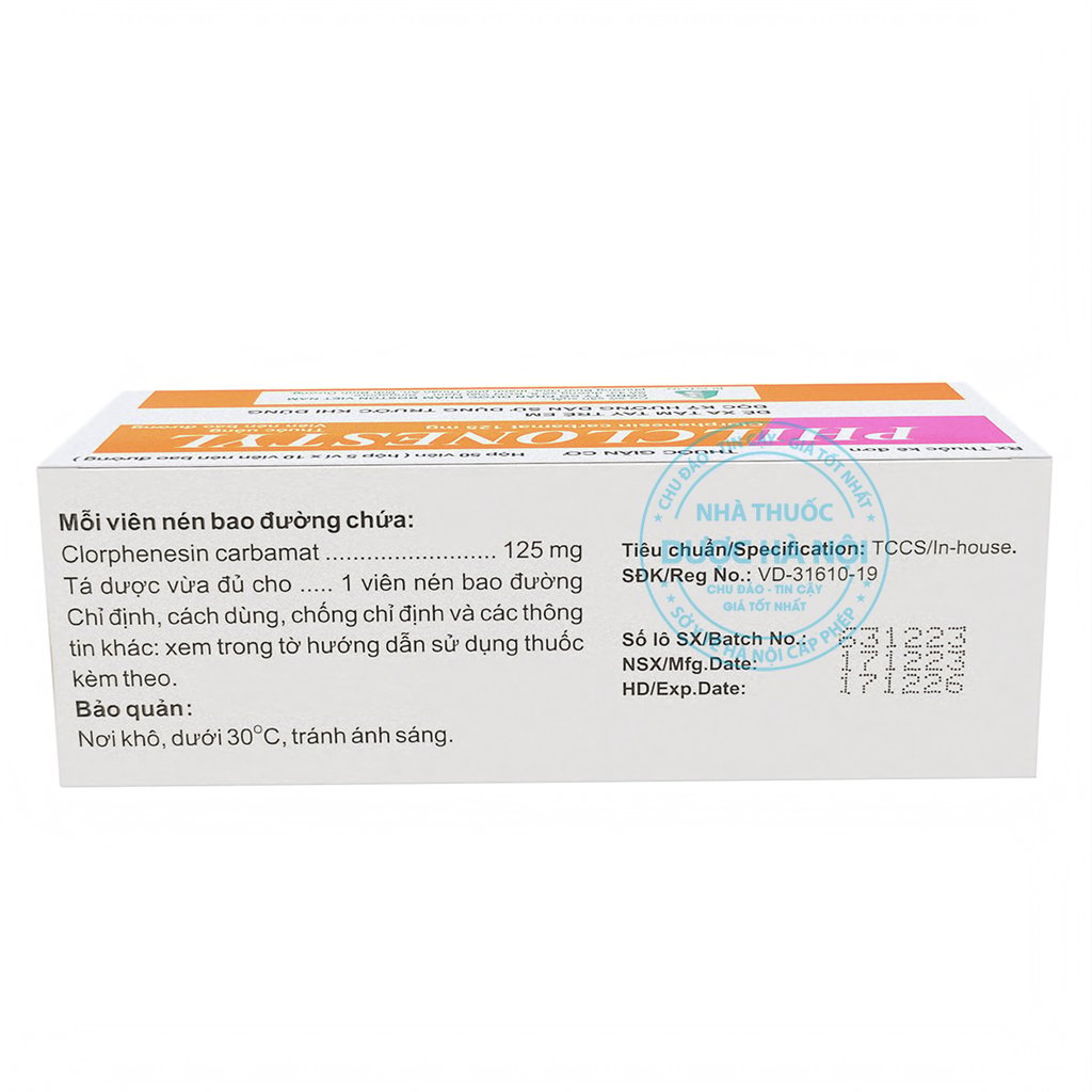 Thuốc giãn cơ Philclonestyl 125mg