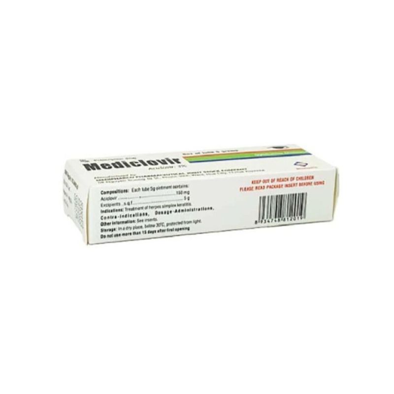 Thuốc mỡ tra mắt Mediclovir 3%