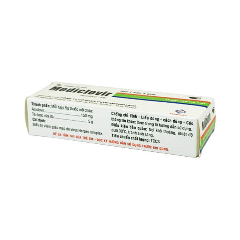 Thuốc mỡ tra mắt Mediclovir 3%
