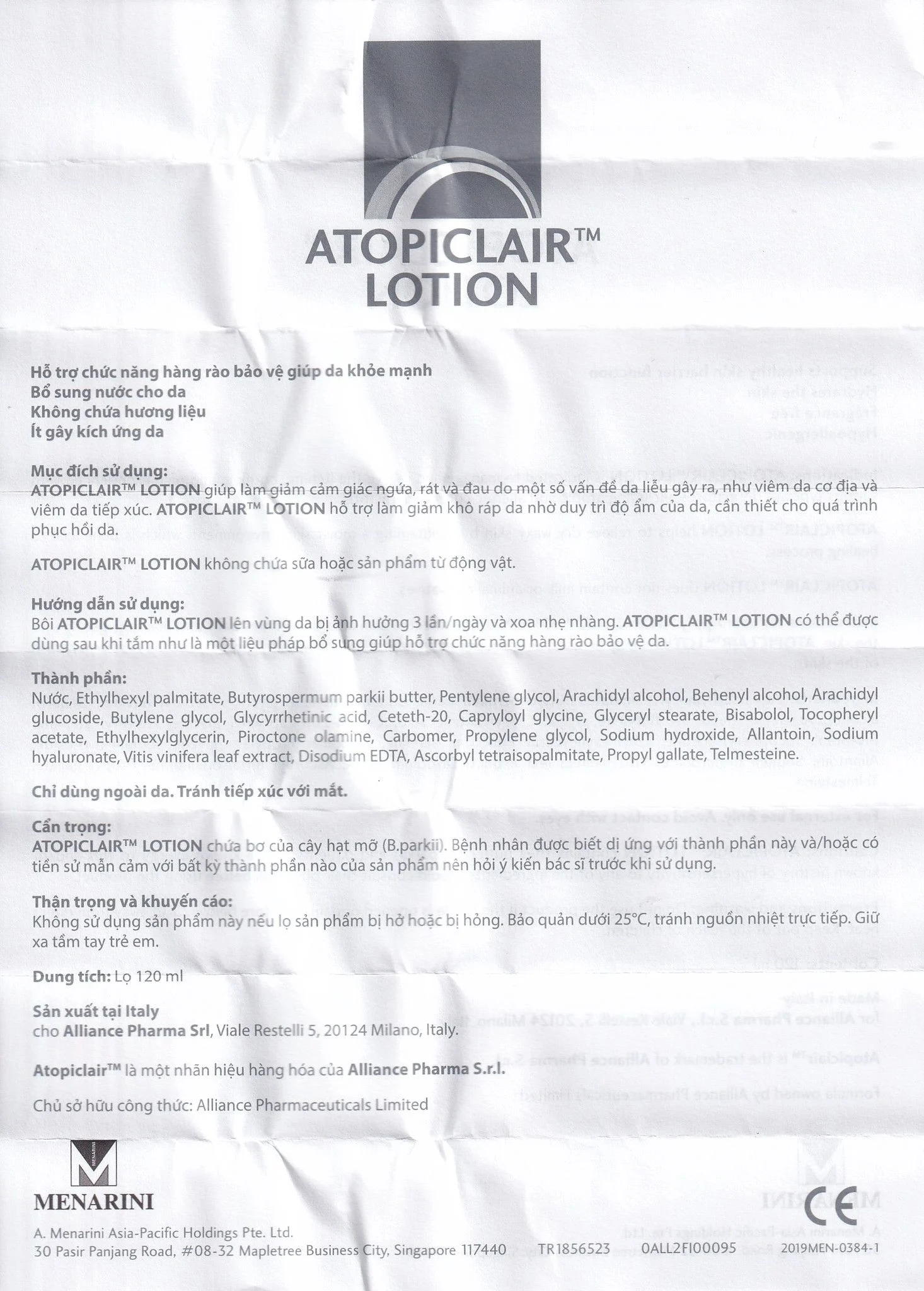 Sữa dưỡng ẩm Atopiclair Lotion