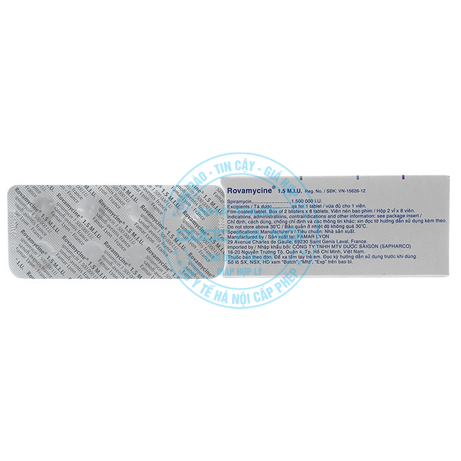 thuốc Rovamycin 1.5M