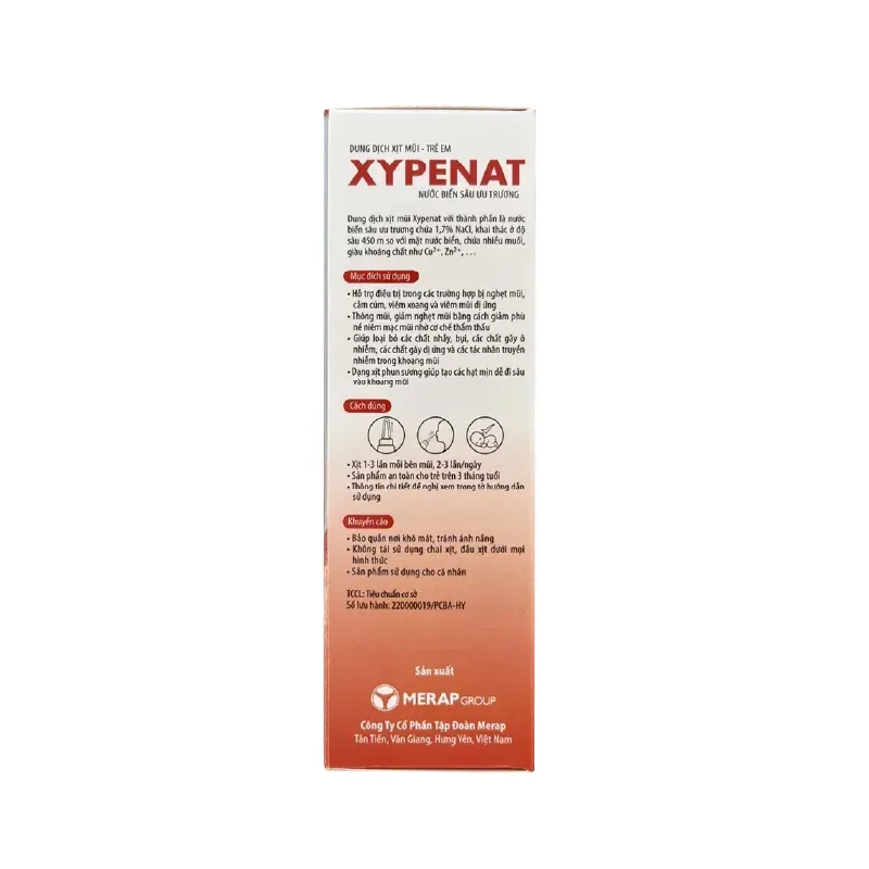 Xịt mũi Xypenat (màu cam)