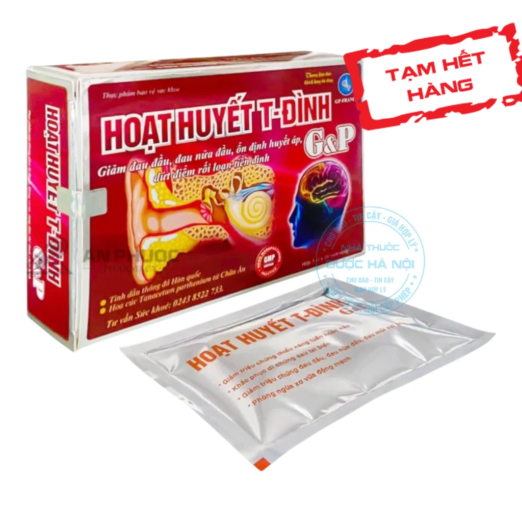 Viên uống Hoạt Huyết T- Đình G&P hỗ trợ hoạt huyết, tăng cường tuần hoàn máu lên não