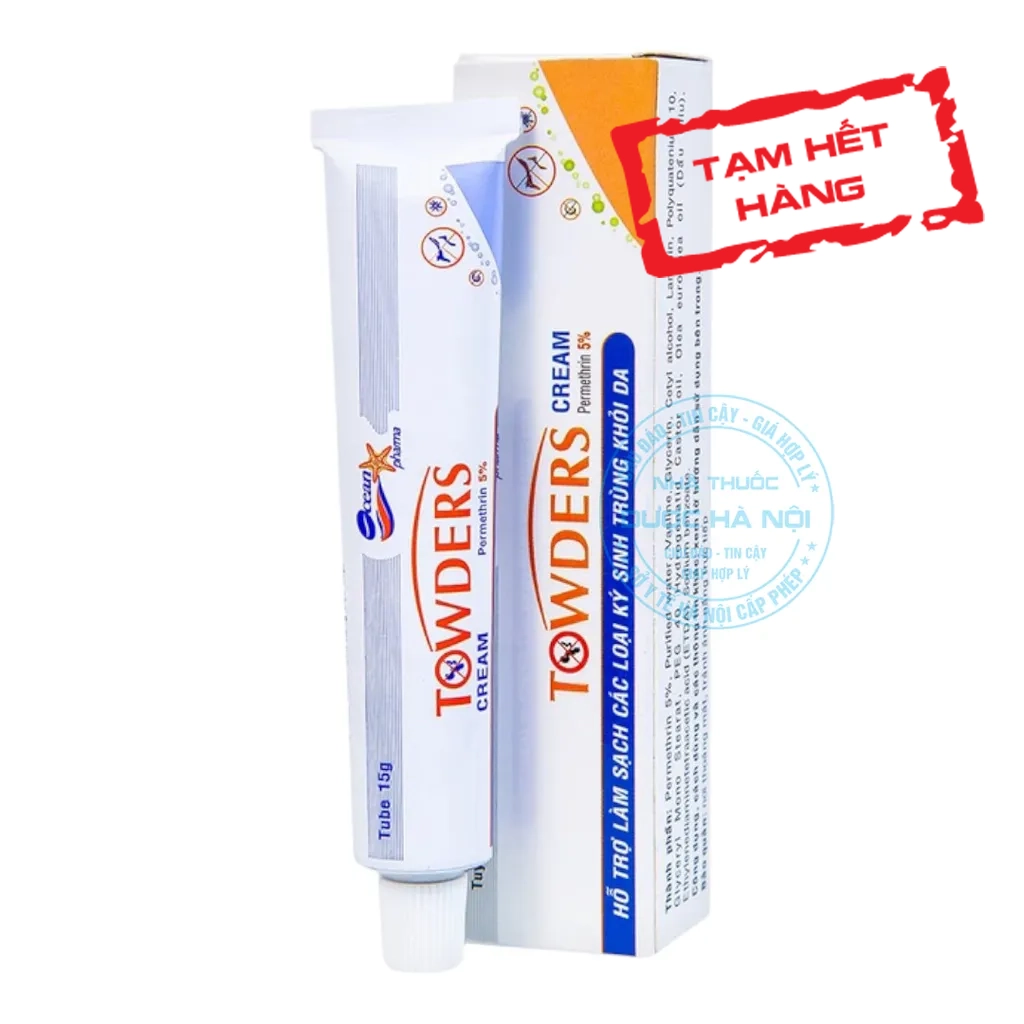 Kem Towders Cream 15g điều trị các loại ký sinh trùng trên da