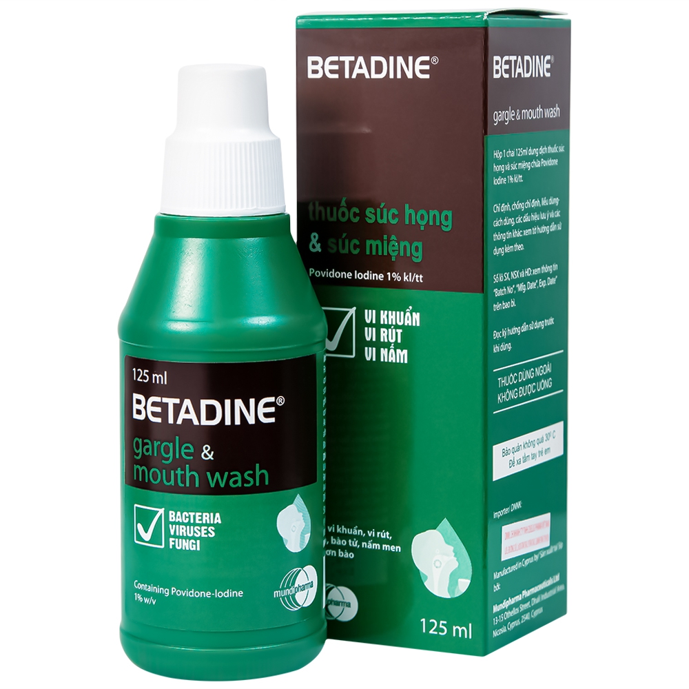 Thuốc súc họng súc miệng Betadine