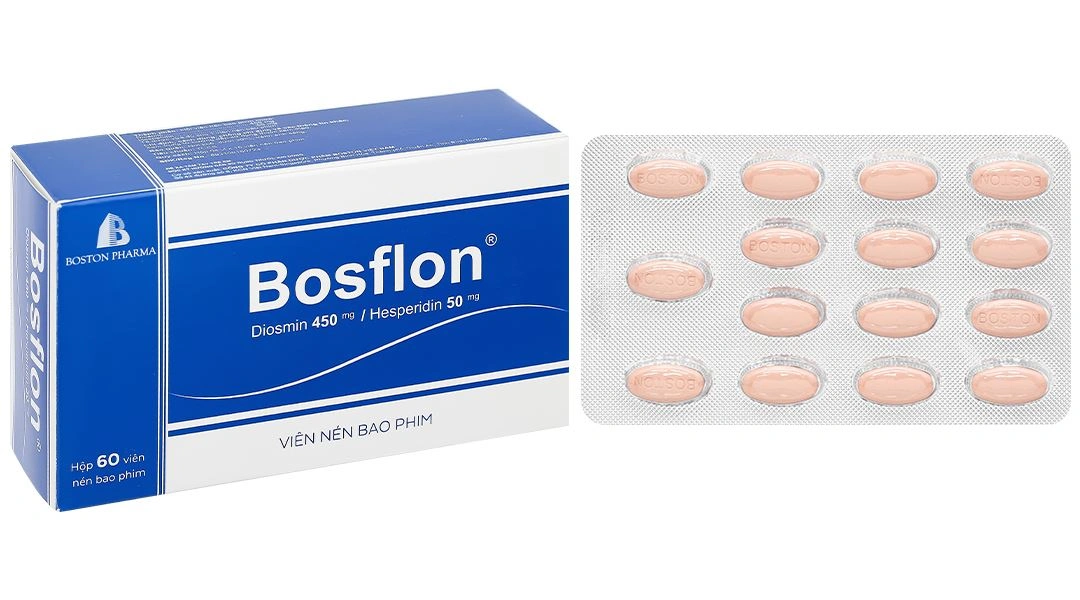 Thuốc Bosflon 500mg điều trị các bệnh về tĩnh mạch như suy tĩnh mạch(Hộp 4vỉ x15viên)