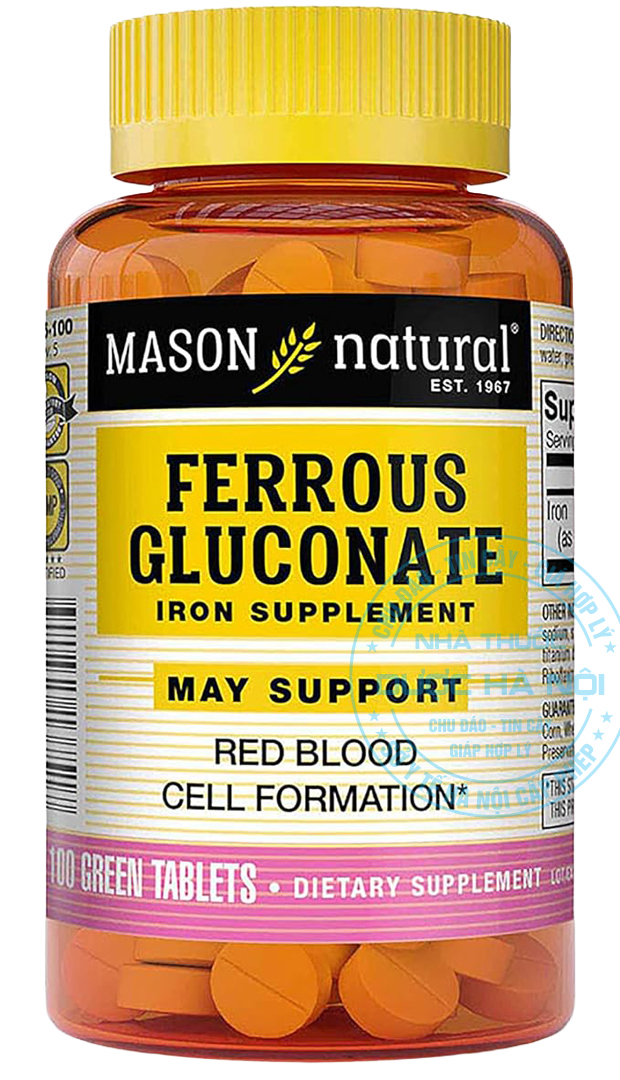 Viên uống Mason Natural Ferrous Gluconate