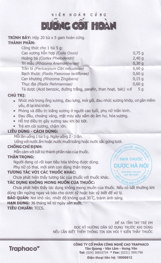 Dưỡng Cốt Hoàn Traphaco