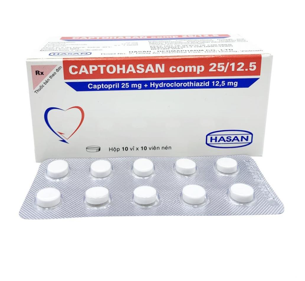 thuốc huyết áp Captohasan comp 25/12.5
